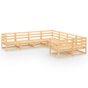 Set Divani da Giardino 8 pz in Legno Massello di Pino cod mxl 41359