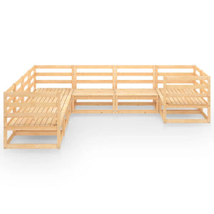 Set Divani da Giardino 8 pz in Legno Massello di Pino cod mxl 41359