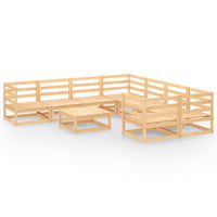 Set Divani da Giardino 9 pz in Legno Massello di Pino 3075979