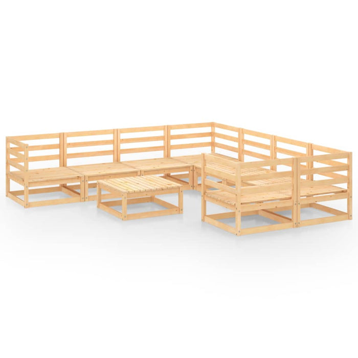 Set Divani da Giardino 9 pz in Legno Massello di Pino 3075979