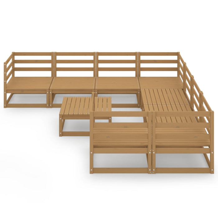 Set Divani da Giardino 9 pz in Legno Massello di Pino 3075982