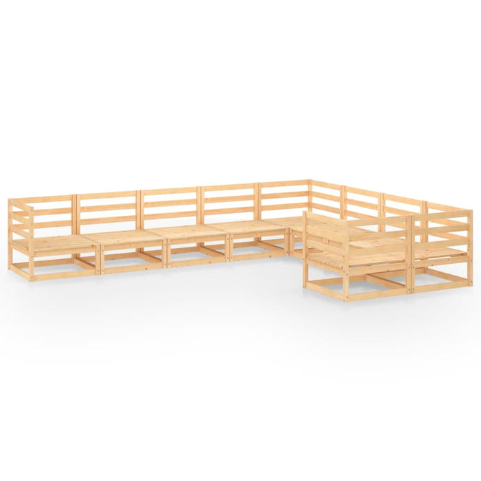 Set Divani da Giardino 9 pz in Legno Massello di Pino 3075984