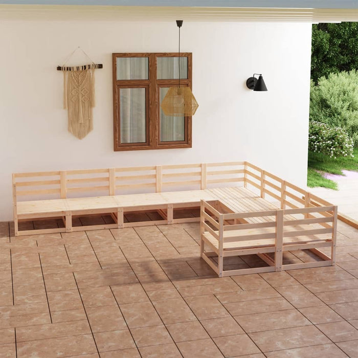 Set Divani da Giardino 9 pz in Legno Massello di Pino 3075984