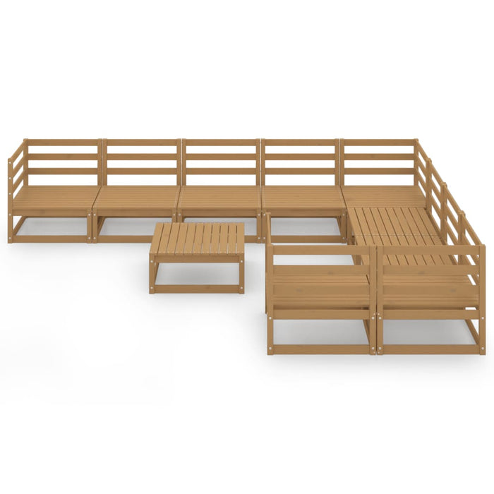 Set Divani da Giardino 10 pz in Legno Massello di Pino 3075992