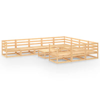 Set Divani da Giardino 11 pz in Legno Massello di Pino 3075999