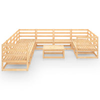 Set Divani da Giardino 11 pz in Legno Massello di Pino 3075999