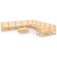 Set Divani da Giardino 11 pz in Legno Massello di Pino 3076009