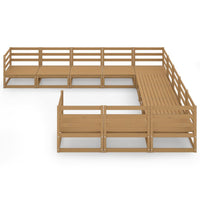 Set Divani da Giardino 11 pz in Legno Massello di Pino 3076017