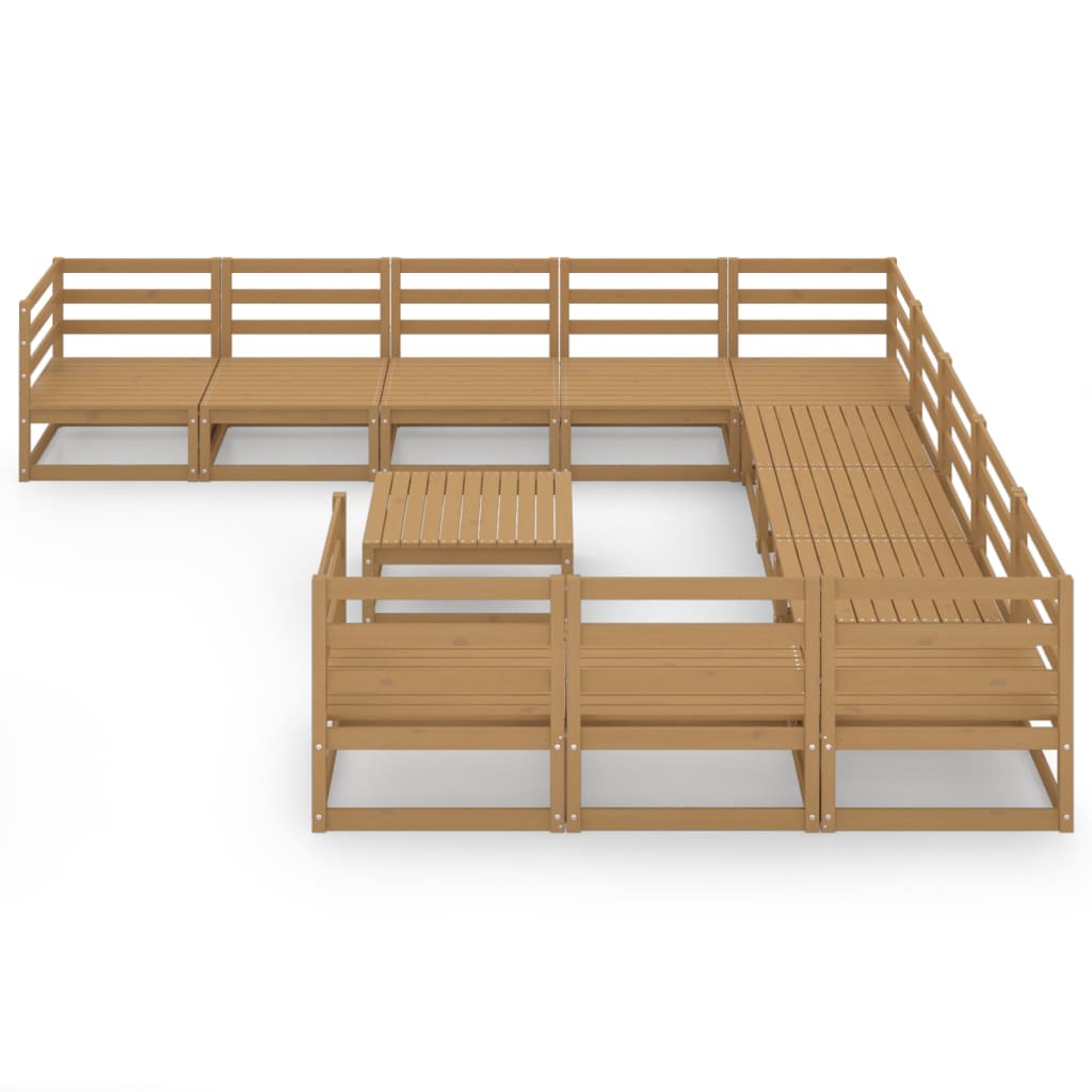 Set Divani da Giardino 12 pz in Legno Massello di Pino 3076022