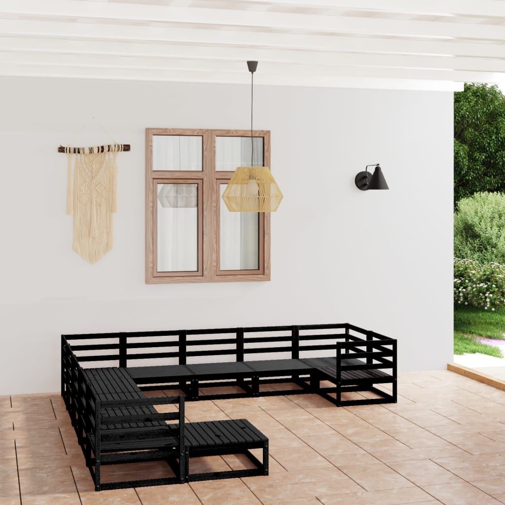 Set Divani da Giardino 11 pz in Legno Massello di Pino cod mxl 41720