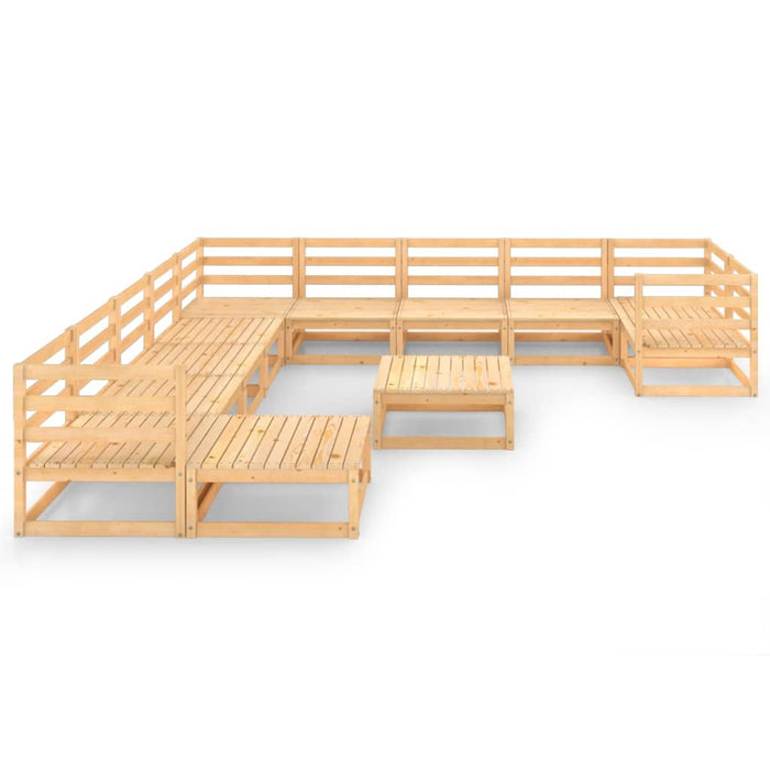 Set Divani da Giardino 12 pz in Legno Massello di Pino 3076049