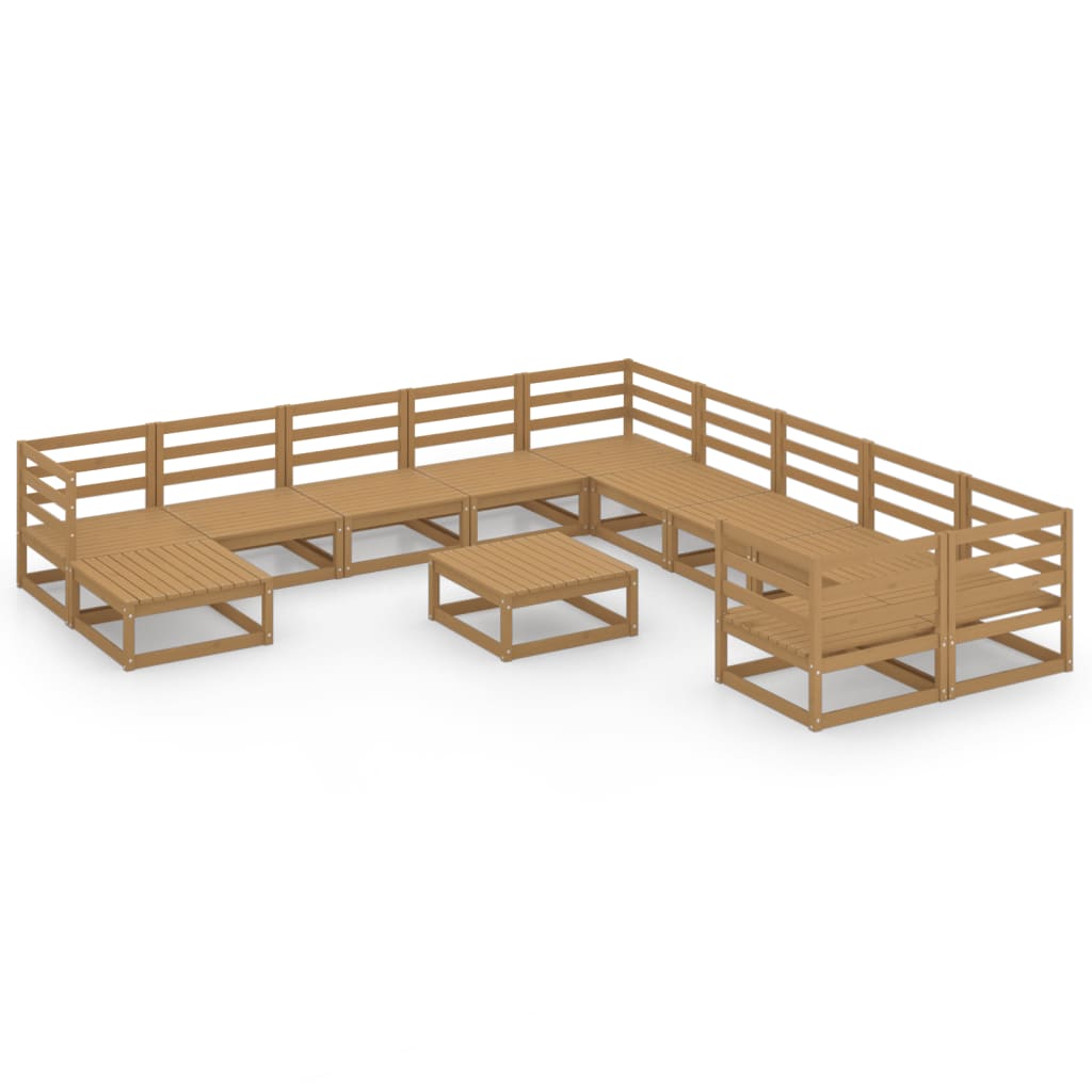 Set Divani da Giardino 12 pz in Legno Massello di Pino cod mxl 37201