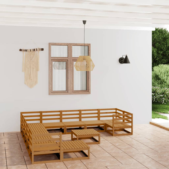 Set Divani da Giardino 12 pz in Legno Massello di Pino cod mxl 37201