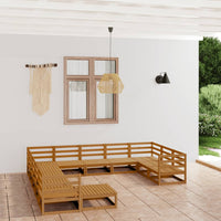 Set Divani da Giardino 12 pz in Legno Massello di Pino cod mxl 37204