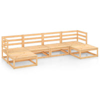 Set Divani da Giardino 6 pz in Legno Massello di Pino 3076064