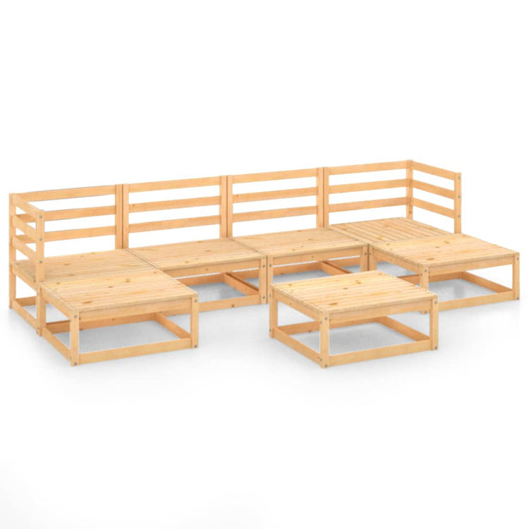 Set Divani da Giardino 7 pz in Legno Massello di Pino cod mxl 51011