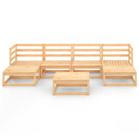 Set Divani da Giardino 7 pz in Legno Massello di Pino cod mxl 51011