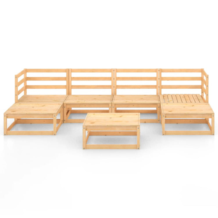 Set Divani da Giardino 7 pz in Legno Massello di Pino cod mxl 51011