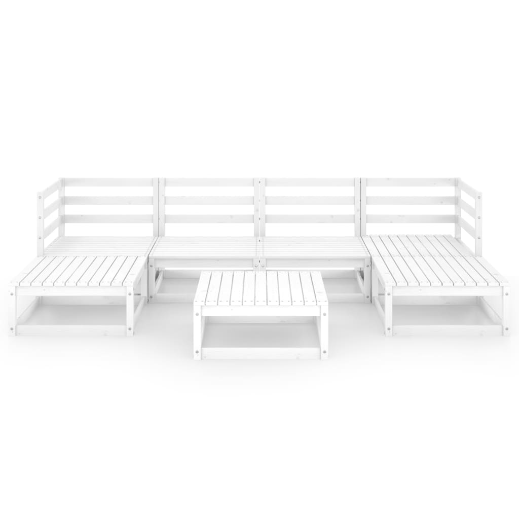 Set Divani da Giardino 7 pz in Legno Massello di Pino cod mxl 39694