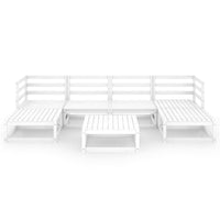 Set Divani da Giardino 7 pz in Legno Massello di Pino cod mxl 39694