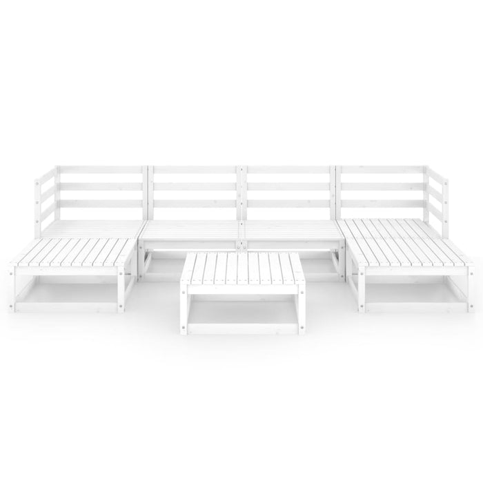 Set Divani da Giardino 7 pz in Legno Massello di Pino cod mxl 39694