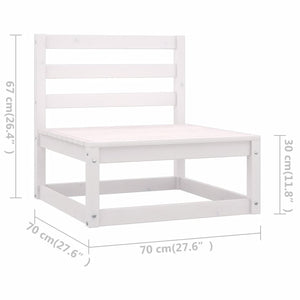 Set Divani da Giardino 7 pz in Legno Massello di Pino cod mxl 39694