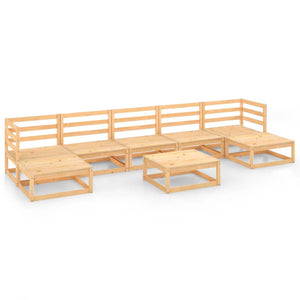 Set Divani da Giardino 8 pz in Legno Massello di Pino cod mxl 51269