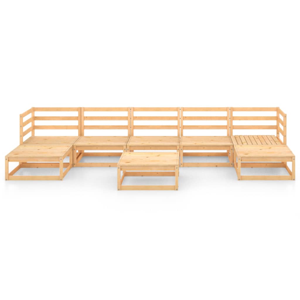 Set Divani da Giardino 8 pz in Legno Massello di Pino cod mxl 51269