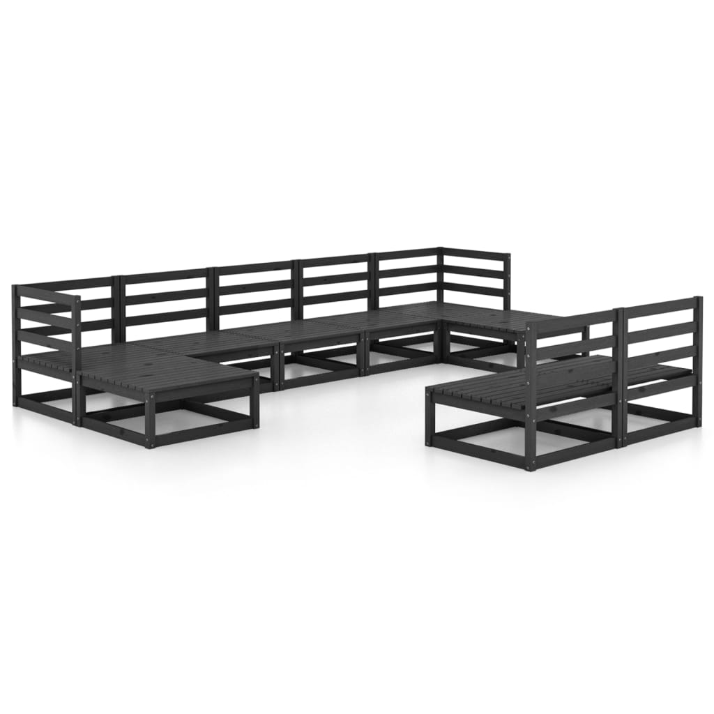 Set Divani da Giardino 9 pz in Legno Massello di Pino cod mxl 37225