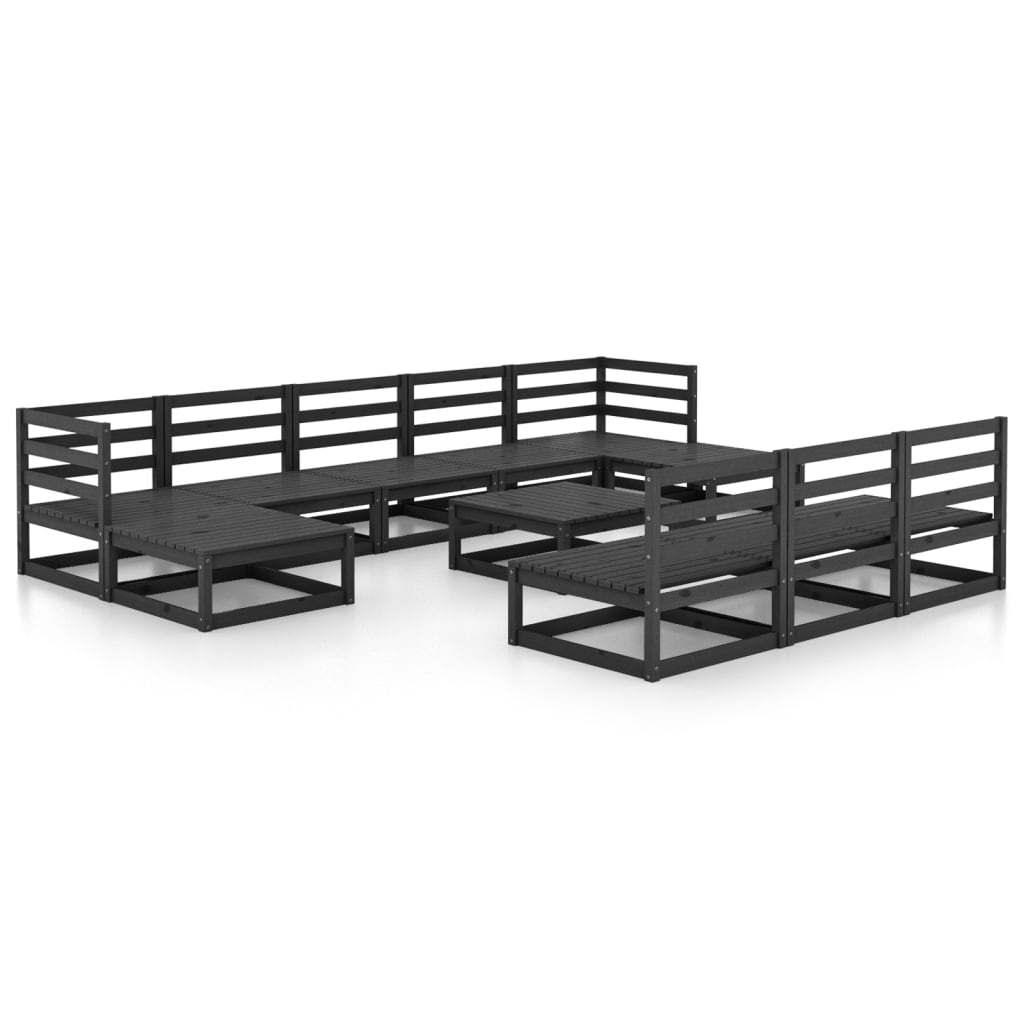 Set Divani da Giardino 11 pz in Legno Massello di Pino 3076103