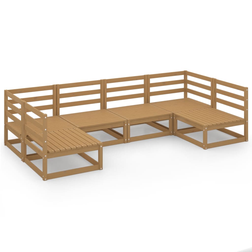 Set Divani da Giardino 6 pz in Legno Massello di Pino 3076122