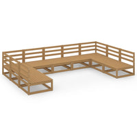 Set Divani da Giardino 9 pz in Legno Massello di Pino cod mxl 37271