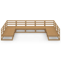 Set Divani da Giardino 9 pz in Legno Massello di Pino cod mxl 37271