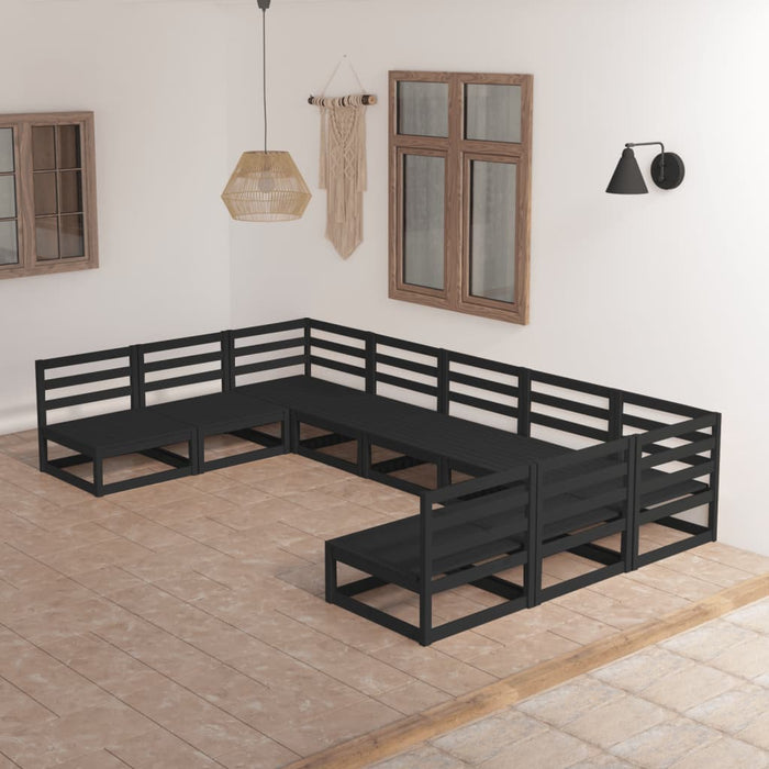 Set Divani da Giardino 9 pz in Legno Massello di Pino cod mxl 37270