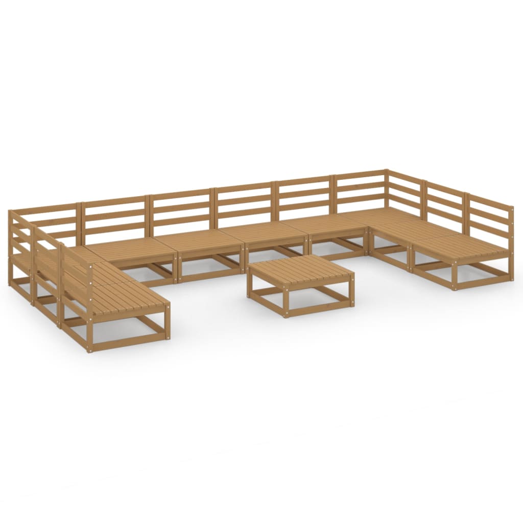 Set Divani da Giardino 11 pz in Legno Massello di Pino  cod mxl 37286