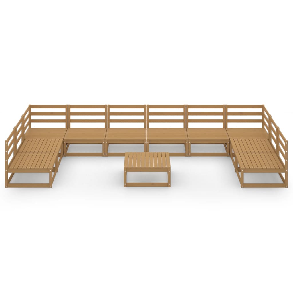 Set Divani da Giardino 11 pz in Legno Massello di Pino  cod mxl 37286