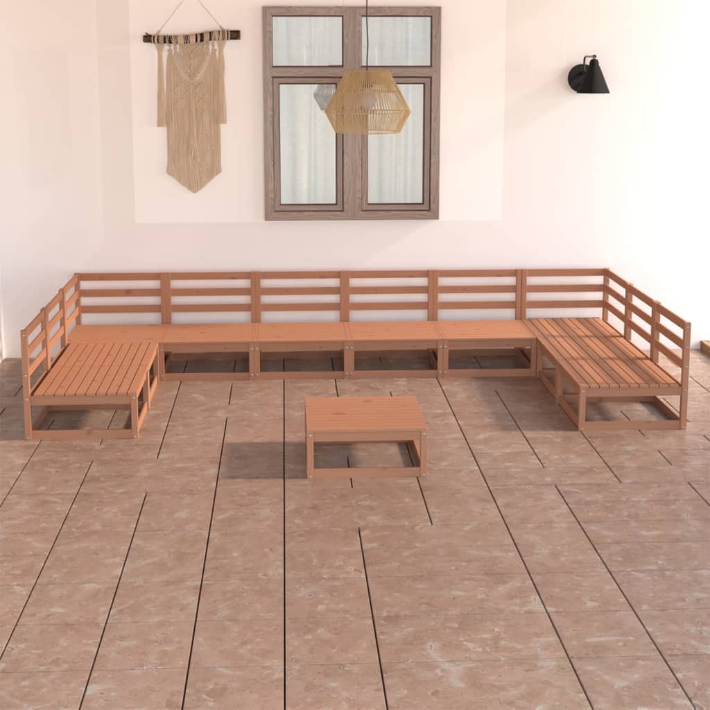 Set Divani da Giardino 11 pz in Legno Massello di Pino  cod mxl 37286