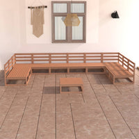 Set Divani da Giardino 11 pz in Legno Massello di Pino  cod mxl 37286