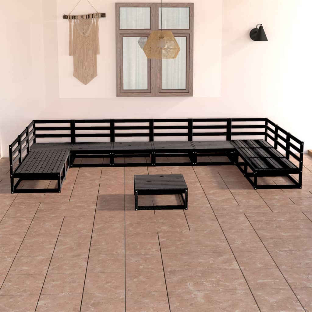 Set Divani da Giardino 11 pz in Legno Massello di Pino 3076158