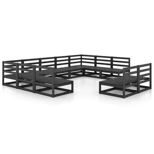 Set Divani da Giardino 11 pz in Legno Massello di Pino cod mxl 37302