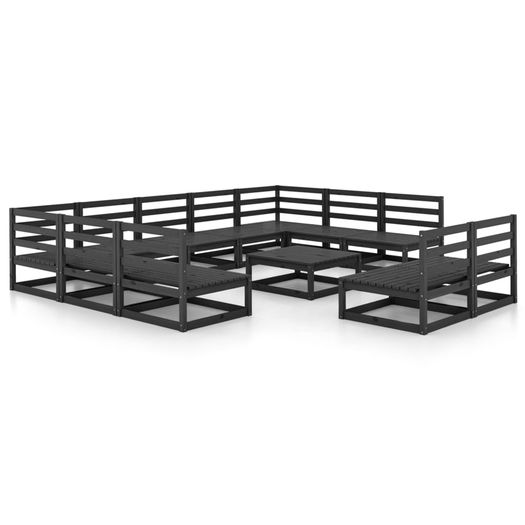 Set Divani da Giardino 12 pz in Legno Massello di Pino 3076178