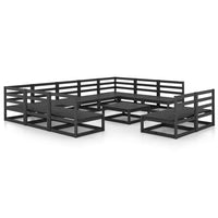 Set Divani da Giardino 12 pz in Legno Massello di Pino 3076178