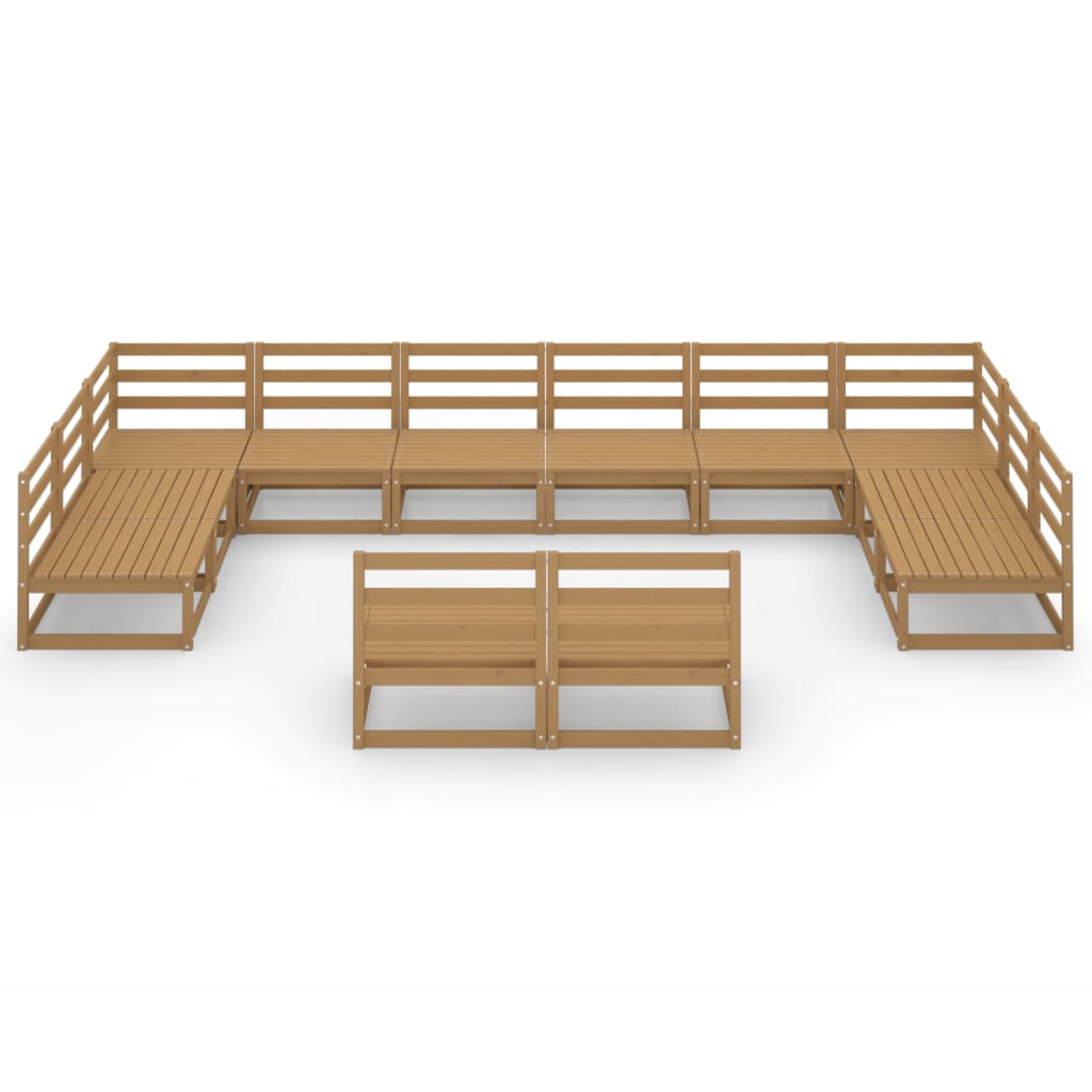 Set Divani da Giardino 12 pz in Legno Massello di Pino cod mxl 37310