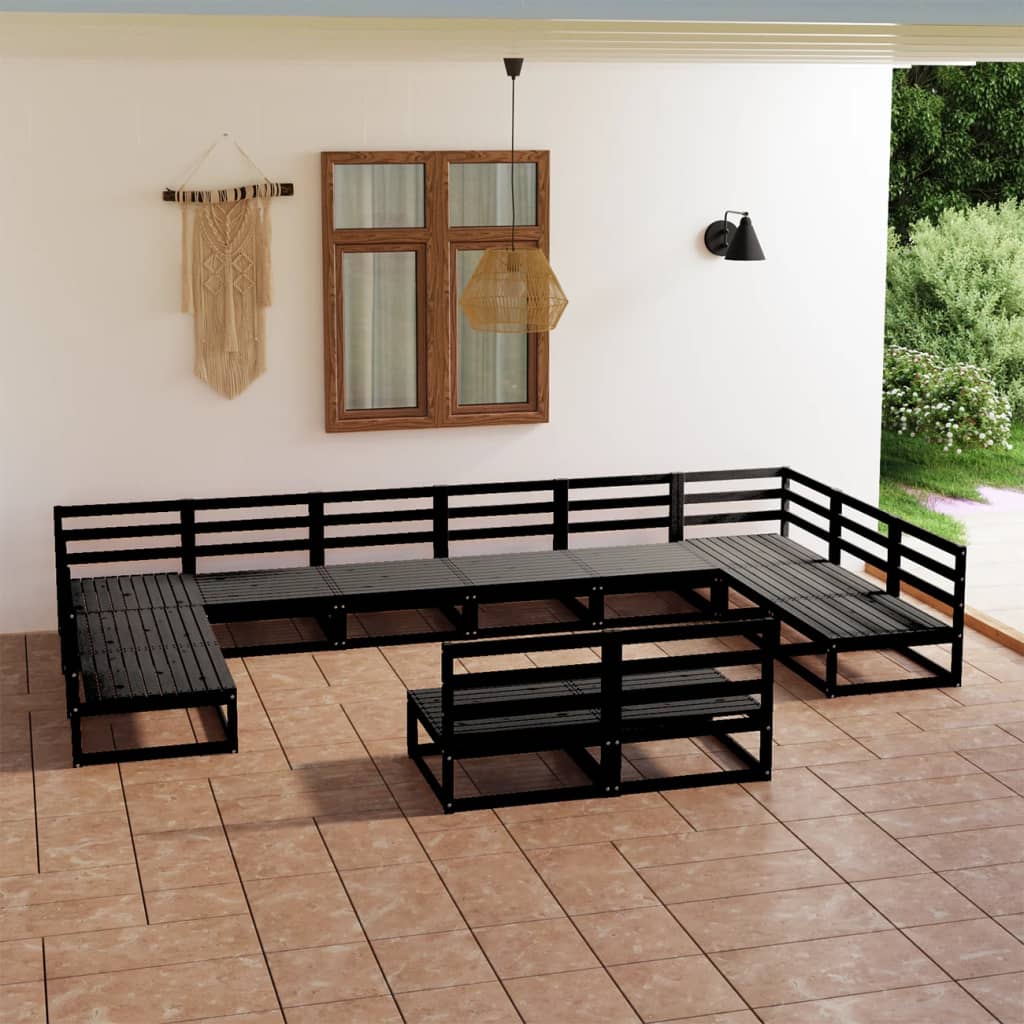 Set Divani da Giardino 12 pz in Legno Massello di Pino 3076183