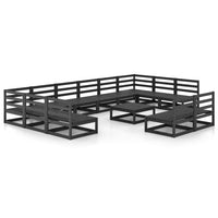 Set Divani da Giardino 13 pz in Legno Massello di Pino cod mxl 37313