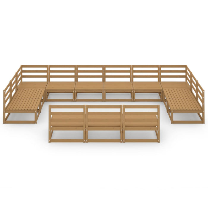 Set Divani da Giardino 13 pz in Legno Massello di Pino cod mxl 37321