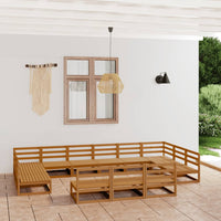 Set Divani da Giardino 13 pz in Legno Massello di Pino cod mxl 37321