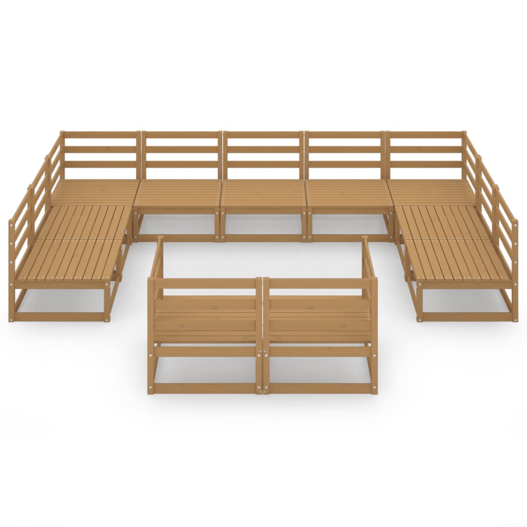 Set Divani da Giardino 11 pz in Legno Massello di Pino 3076212