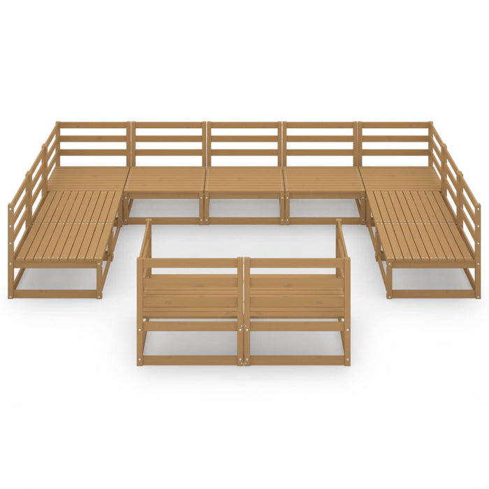 Set Divani da Giardino 11 pz in Legno Massello di Pino 3076212