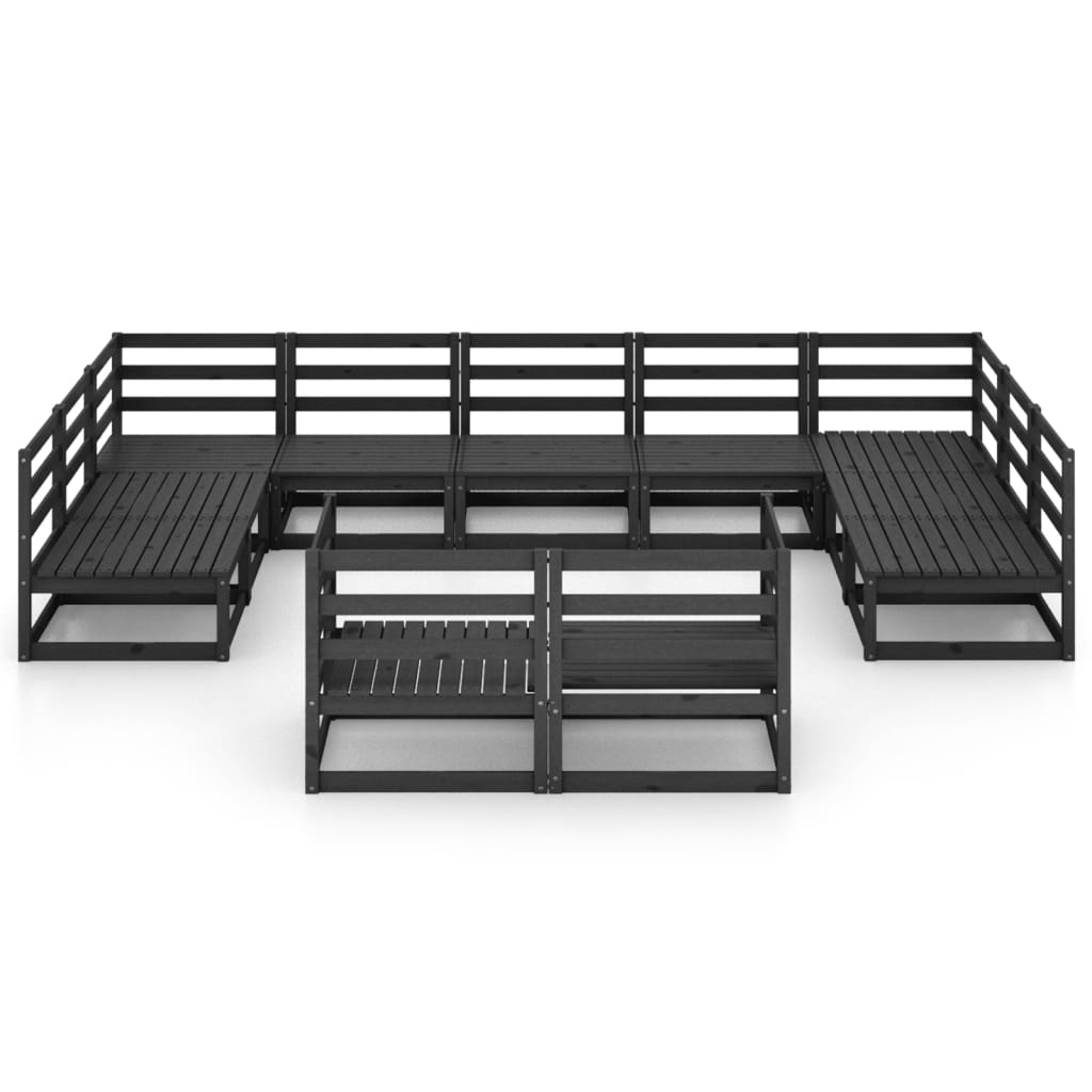 Set Divani da Giardino 11 pz in Legno Massello di Pino cod mxl 37335